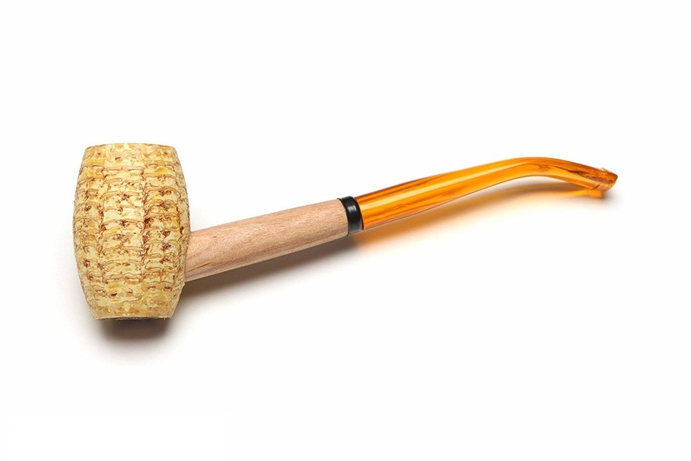 Missouri Meerschaum Mizzou Corncob Tobacco Pipe 1 Count (Pack of 1), yellow