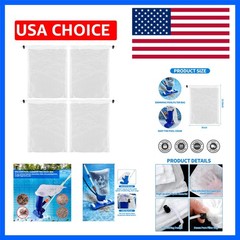 4 PCS Pool Vacuum Replacement, Pool Leaf Vacuum Net Bag, Mesh Bag for Pool Va…