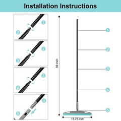 Silicone Floor Squeegee Magic Broom 59in Handle Multifunction Cleaning Tool Set