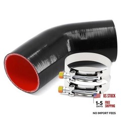 45 Degree Elbow Silicone Hose, 3 Inch (76mm), Universal Fit, Red, 4-Ply 45° 3in
