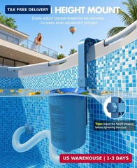 KIrSwp 2026 Above Ground Pool Skimmer with 3 Skimmer Socks | Wall Mount Surface