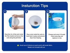 100 Pack Pool Filter Skimmer Socks Replacement Pool Accessories Set