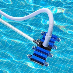 Pool Vacuum Head with Wheels & Hose Adapter, 14&Prime; Professional Grade,