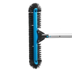 Pool Brush Head, 20 Inch Scrub Brushes with Nylon Bristles and Aluminum Pole Con