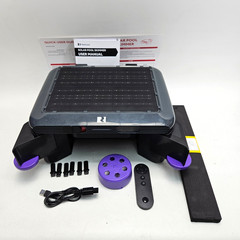 Solar-Powered Robot Pool Surface Skimmer Cleaner Salt Tol Motors 150-um Filtrate
