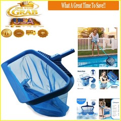 Heavy Duty Pool Skimmer Net Leaf Rake Mesh Catcher Blue Pool Cleaning Tool