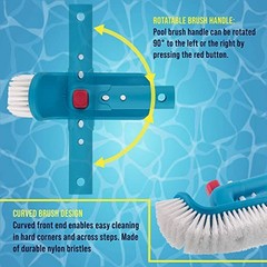 Pool Brush Head for Inground Pools, Hot Tub, Spa – 8 inch x 4 inch – Curved