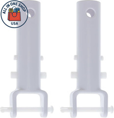Premium Pool Vacuum Head Replacement Handles with Clips and Locking Pins