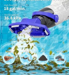 LITTLE SHARK Pool Vacuum For Above Ground Pool, Hot Tub Vacuum 60W Motor @G