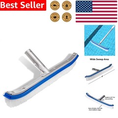 Pool Cleaning Brush – Aluminum, Flexible Nylon Bristles, EZ Clip System