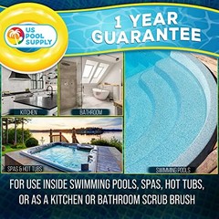 Pool Brush Head for Inground Pools, Hot Tub, Spa – 8 inch x 4 inch – Curved