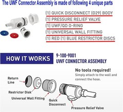 Pool Cleaner Universal Wall Fitting UWF Connector For Zodiac Polaris 280 380 390