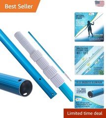 12-Foot Telescopic Aluminum Pool Pole – Ultimate Cleaning & Durability