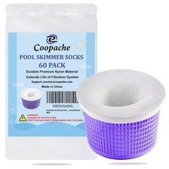 60Pack of Pool Skimmer Socks Filters Baskets, Skimmers Cleans Debris and Lea…