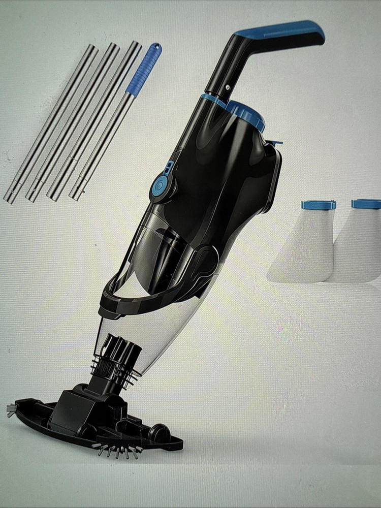 Cordless Handheld Pool Vacuum, 18.5GPM, Detachable Poll, 2x 2L Filters Bags