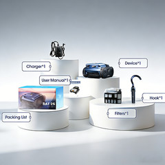Cordless Robotic Pool Vacuum for Inground Pools, Above Ground Pool Cleaner