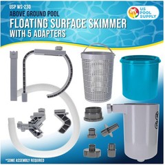Durable Polypropylene Pool Skimmer with Hose Adapters