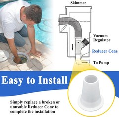 GW9000 GW9015 Cone Reducer, Automatic Pool and Spa Cleaner Replacement 1 Pack