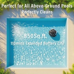 KEEPEEZ SP-M101 Robotic Pool Cleaner 100 Minutes Runtime up to 860 sq.ft.