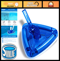 Manual Pool Vacuum Head for Inground & Above Ground Pools | Weighted Triangle Sh