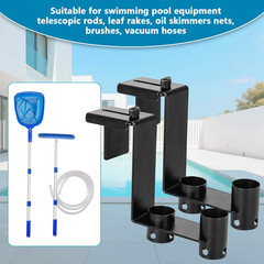 2 Pcs Pool Fence Hooks, Pool Tool Organizer, for Hanging Pool Cleaning Accessori