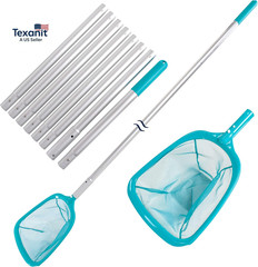 11.5 Foot Swimming Pool Leaf Skimmer Net with Telescopic Aluminum Pole, 8 Sectio