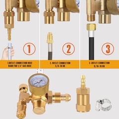 BO WELD Argon CO2 Regulator Flow Meter Gas Regulator Gas Regulator with Hose