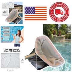 Durable Fine Mesh Pool Net Insert Transforms Any Deep Skimmer for Easy Cleaning