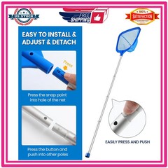 Tavaleu Deep Pool Skimmer Net with Reinforced Frame for Leaf and Debris Removal