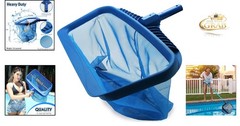 Heavy Duty Pool Skimmer Net Leaf Rake Mesh Catcher Blue Pool Cleaning Tool