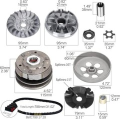 Transmission Rebuild Kit – Replacement Clutch Kit Compatible with Polaris
