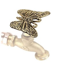 Butterfly – Decorative Outdoor Faucet Handle with Universal Adapter, Brass,