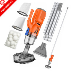 24V Cordless Handheld Pool Vacuum – 43,000Pa Hyper Suction, ULTRA 65W