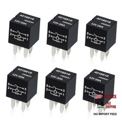 6 Pcs 4016819 Ultra Micro ISO Automotive Relay – 12VDC 20A 4-Pin SPST, Direct