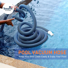 Pool Vacuum Hose, Heavy Duty Manual Swimming Pool Cleaner Hose with Swivel Cuff