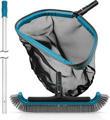 Swimming Pool Cleaning Kit – Aluminum Frame Skimmer Net with 10Ft Adjustable Pol