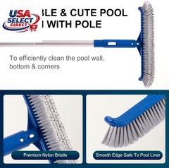Pool Cleaning Kit with Brush, Skimmer Net, Pole, Floater & Test Strips