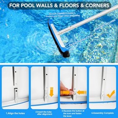Pool Brush 17.5 » Heavy Duty Swimming Pool Brushes for Cleaning Pool Walls & …
