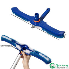 20&Prime; Vacuum Head Swivel Hose Connection Durable Nylon Bristles Heavy-Duty Brush f