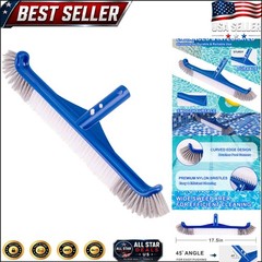 Pool Brush Head with Curved Edges for Safe and Efficient Cleaning