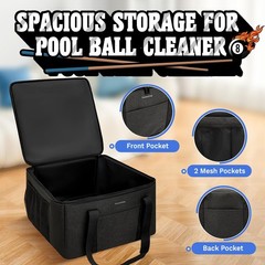 Pool Ball Cleaner Storage Bag, Compatible with Most Pool Ball Cleaner Machines,