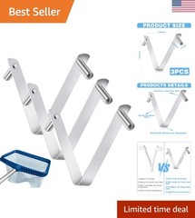 Reliable Double Pin Spring Pool Clips – V-Shaped for Pool Poles 1-1/4 Inch