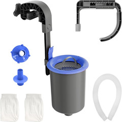 Wall Mount Swimming Pool Surface Debris Skimmer Basket with Socks,Above Ground P