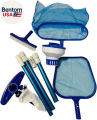 above Ground Pool Maintenance Kit – Telescoping Pole, Leaf Skimmer Net, Vacuum H