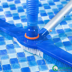 20&Prime; Vacuum Head Swivel Hose Connection Durable Nylon Bristles Heavy-Duty Brush f