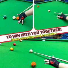 Pool Glove Left Hand 3 Finger for Right-Handed Player, Breathable Billiards Glov