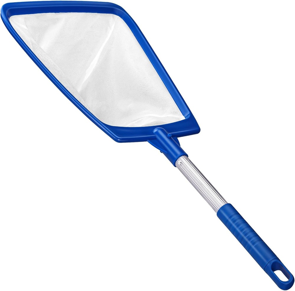 Pro Pool Skimmer Net for Leaves & Debris, Blue