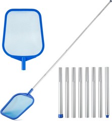 Pool Skimmer Pool Skimmer Net W/ 5 Section Adjustable Telescopic Aluminum Pole