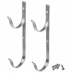 Aluminum Pool Hanger Hook for Pool Pole, Hose, Brush, Leaf Rake, Garden Tool