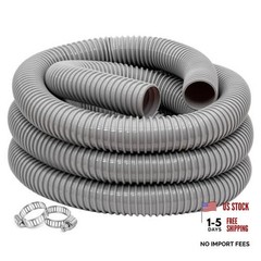 Dust Collection Hose 2 in × 5 ft Heavy Duty Flexible PVC 2in-5ft Gray